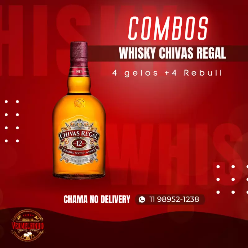 Combo Chivas Regal C/ 4 adicionais