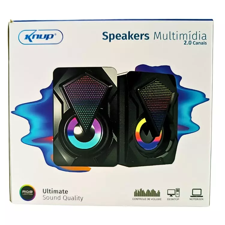CAIXA DE SOM KNUP RGB 2.0 KP-RO800