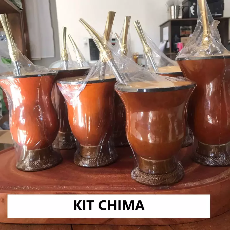 Kit com Cuia e bomba de chimarrão