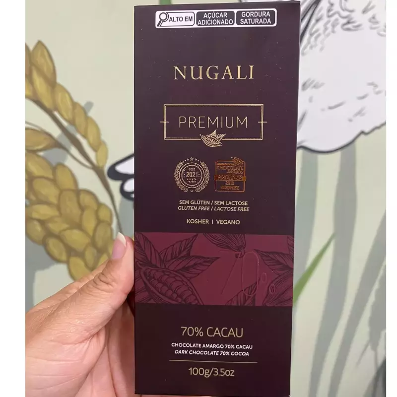 Barra de chocolate 100g.