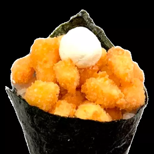Temaki de salmão empanado
