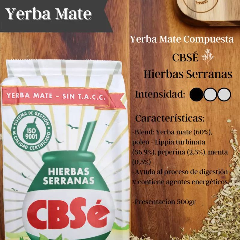 Yerba Mate CBSé Hierbas Serranas🍃🌿