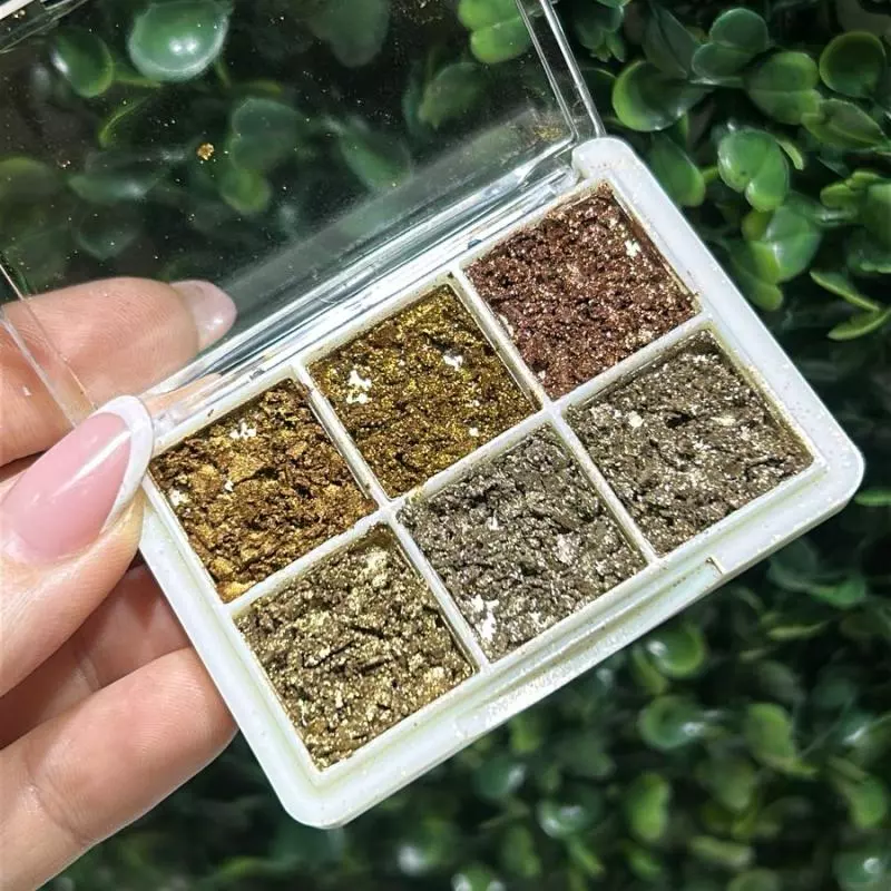 Paleta De Po Cromado Tons Dourados