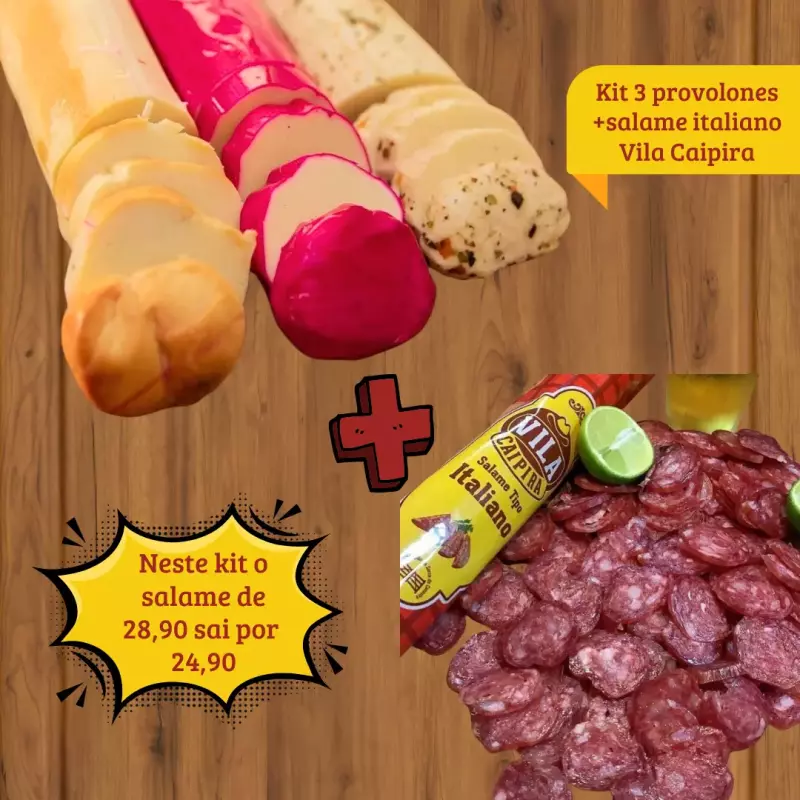 Kit 3 Prov. + Salame Vila Caipira