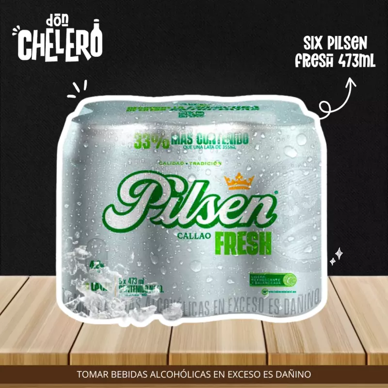 SIX PILSEN FRESH LATON X 473 ML
