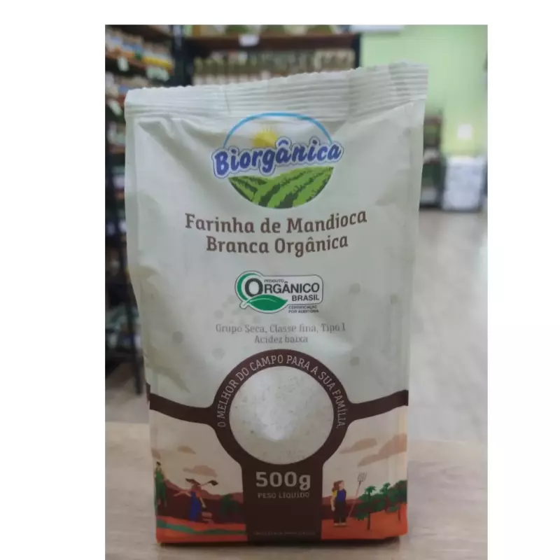 FARINHA DE MANDIOCA BRANCA ORG.500gr