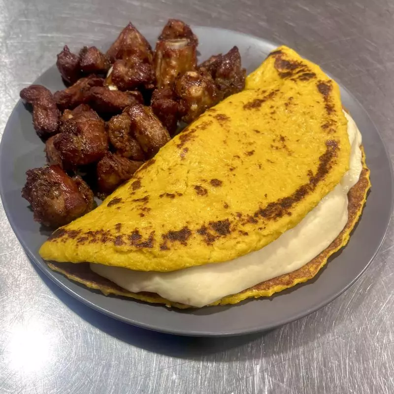 Cachapa De Queso Y Cerdo