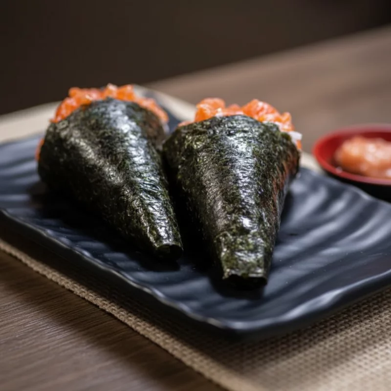 Temaki Salmão Batido com Shimeji