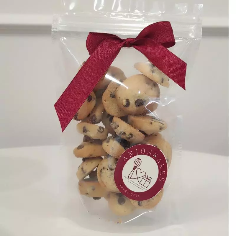 Saco com 100gr de mini cookies