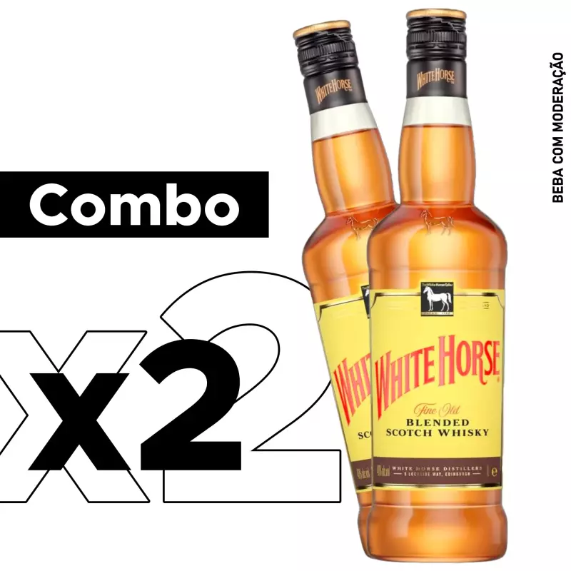 Combo x2 Whisky White Horse 1 Litro