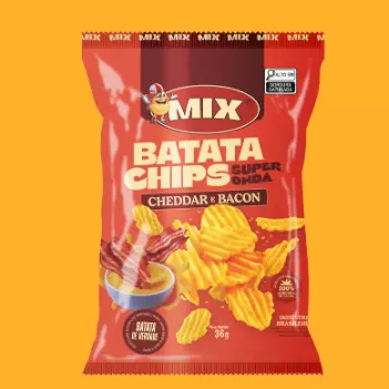 Batata Chips Cheddar e Bacon 150g
