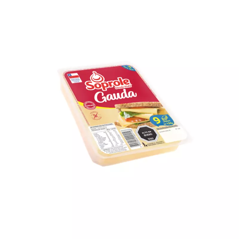 Queso Gauda Laminado Soprole 150 Gr