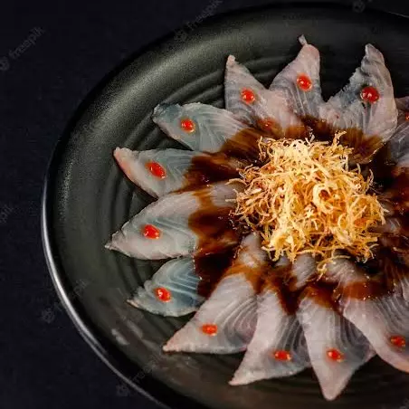 Carpaccio de Peixe branco (5pçs)