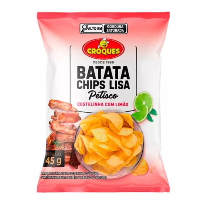 Batata Chips Costelinha C/ Limão 45g