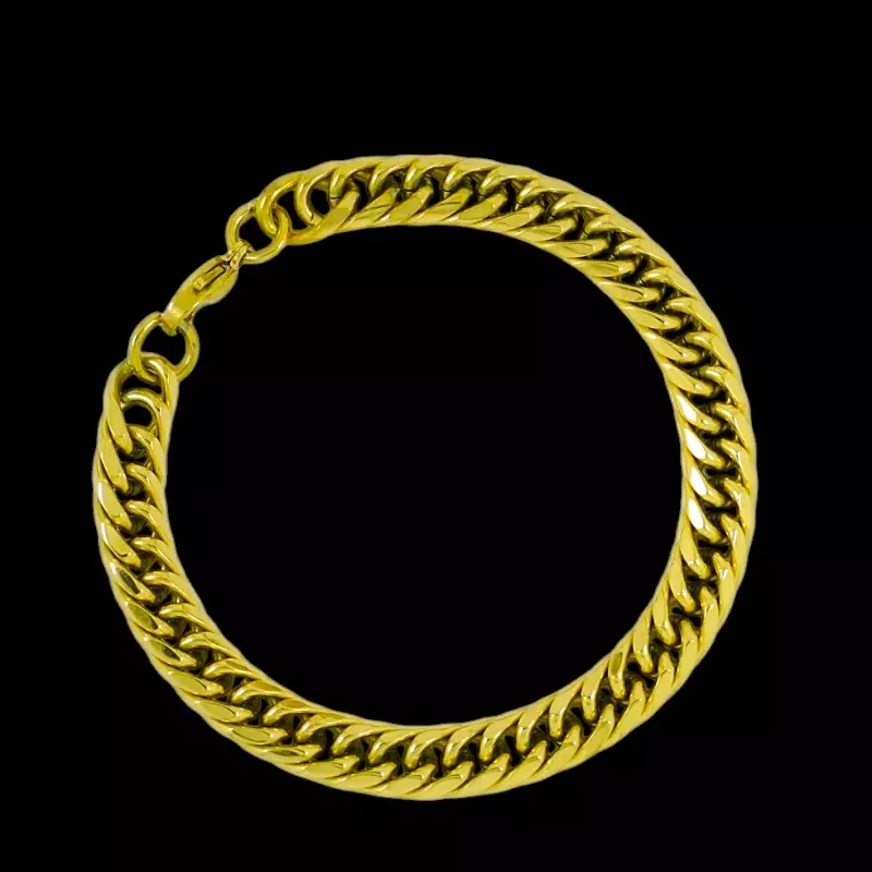 9mm Gold Cuban Bracelet