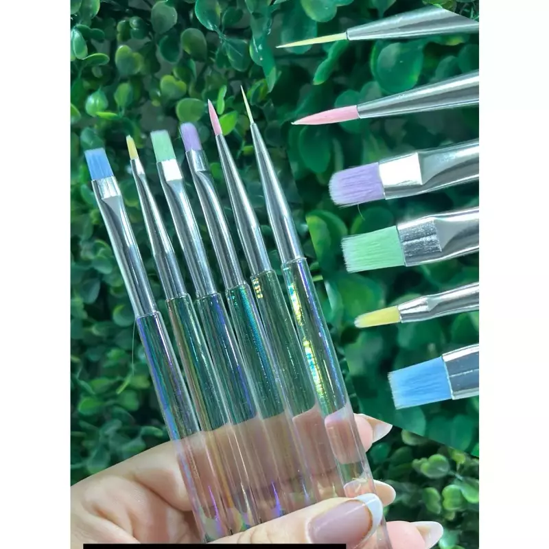 Kit C/6 Pincéis Arco-Íris