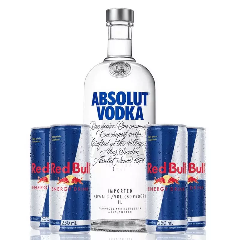 Combo de Absolut com Red Bull