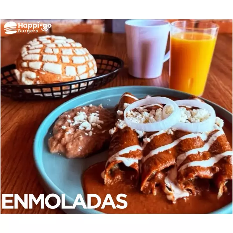 Enmoladas rojas con pollo
