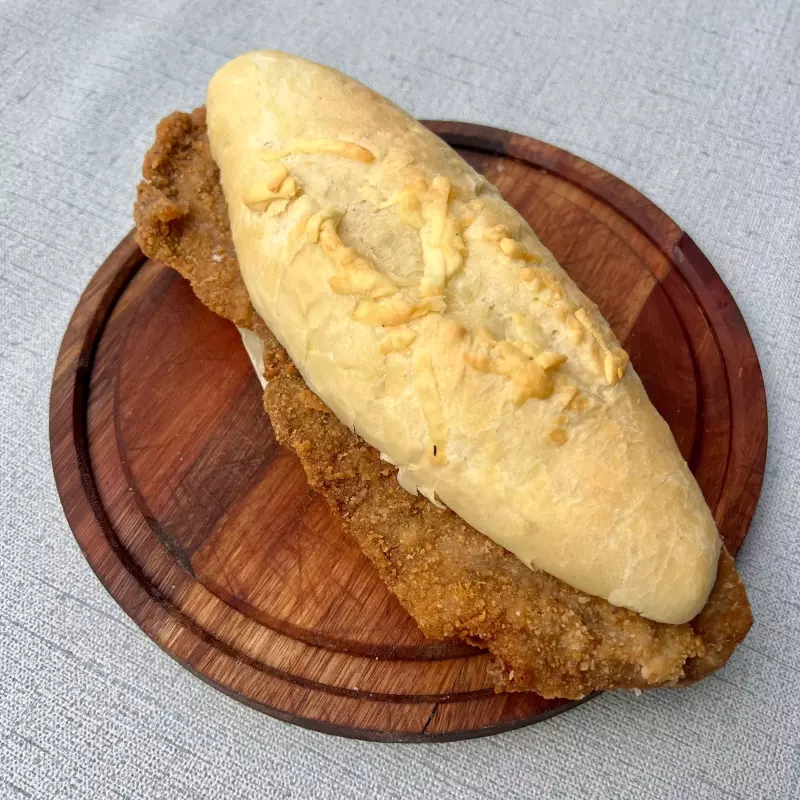 Sanguche de Mila simple con fritas