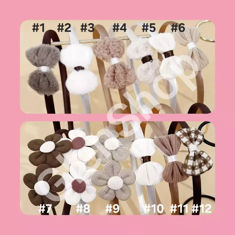 Diadema de lazos y flores