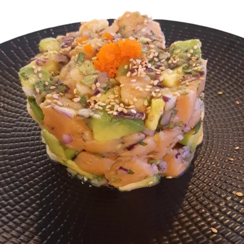 TARTAR DE SALMON Y CAMARON