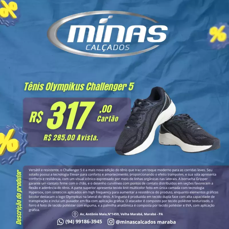 Tênis Olympikus Challenger 5 RF:4327