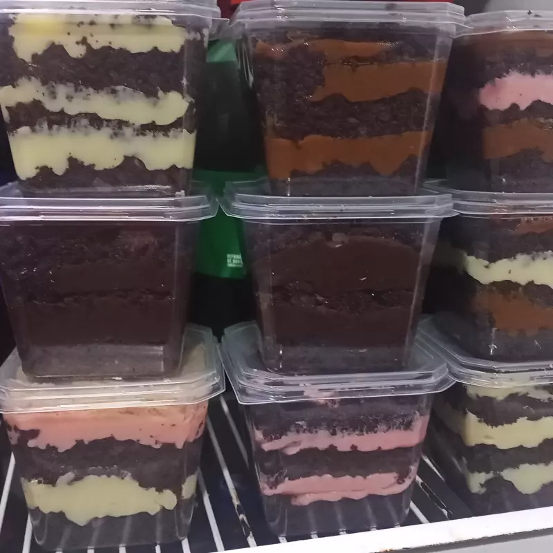 Bolo de pote de chocolate