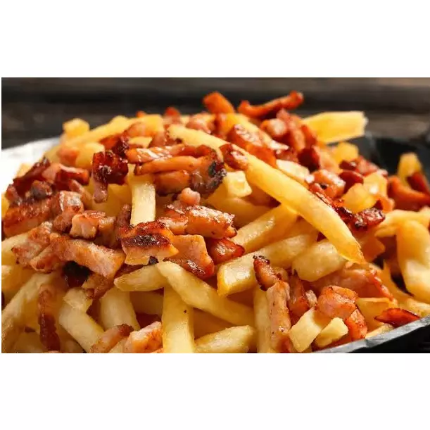 Frita com becon