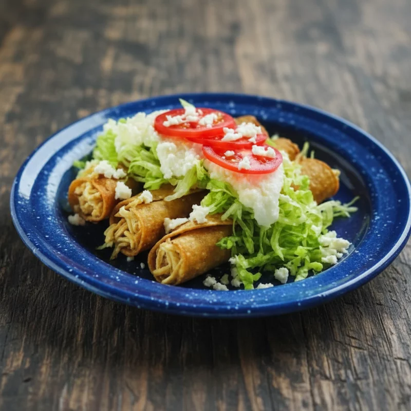 Tacos dorados de pollo