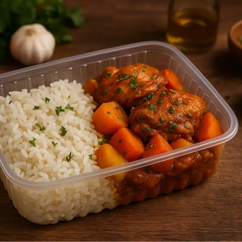 Frango Cozido c/ Batata e Cenoura