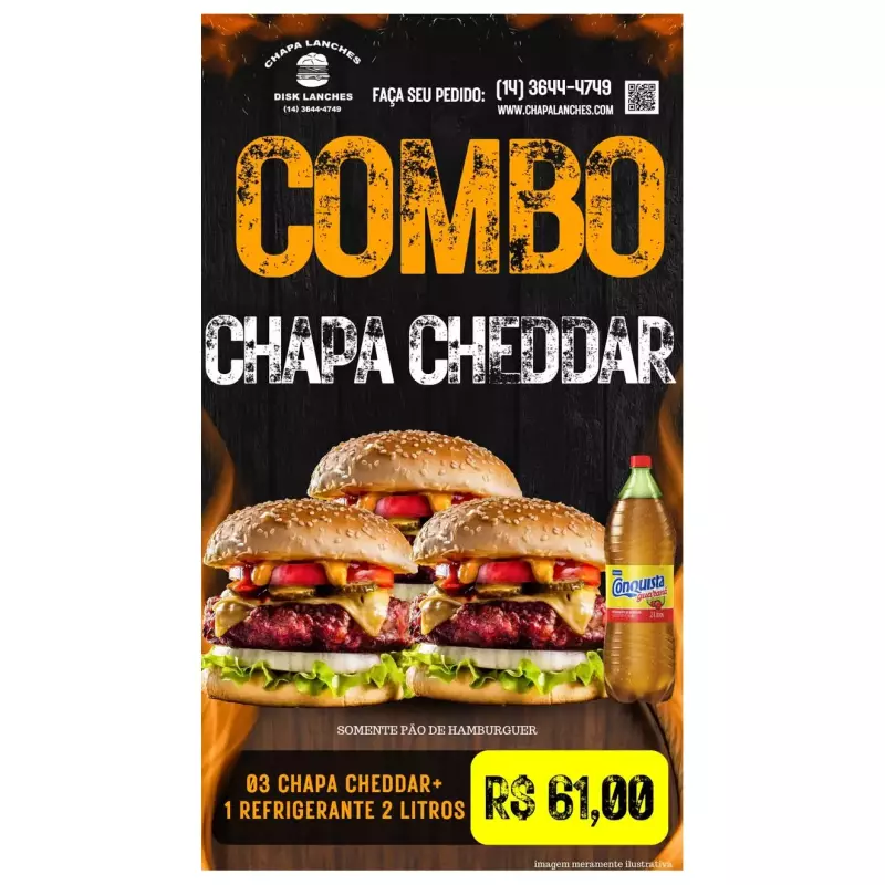 COMBO CHAPA CHEDDAR