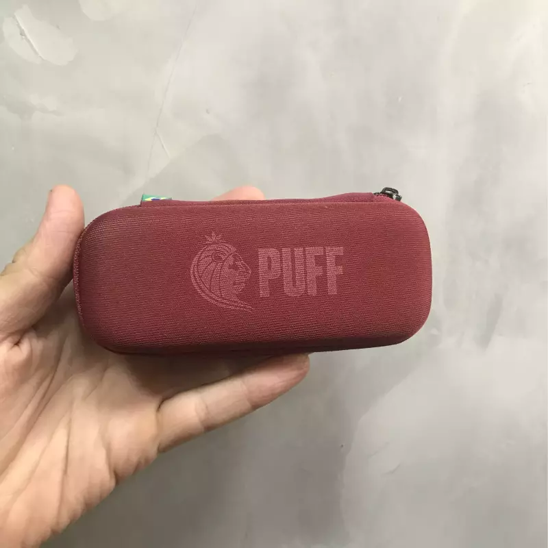 Case puff mini vermelha