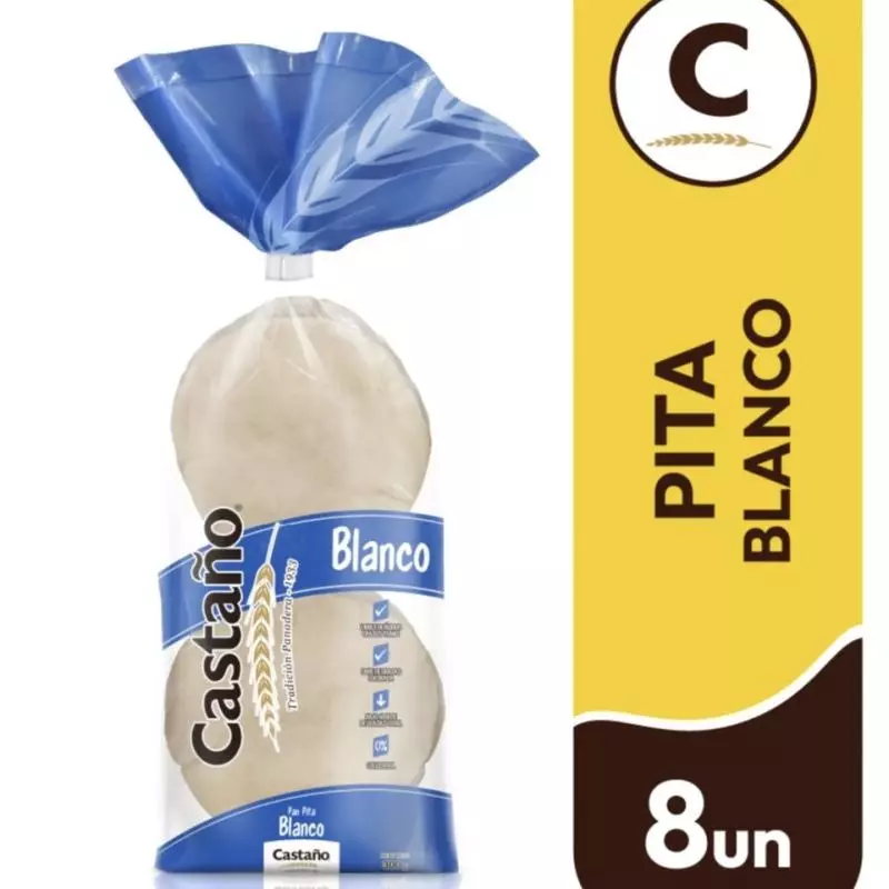 Pan Pita blanco castaño