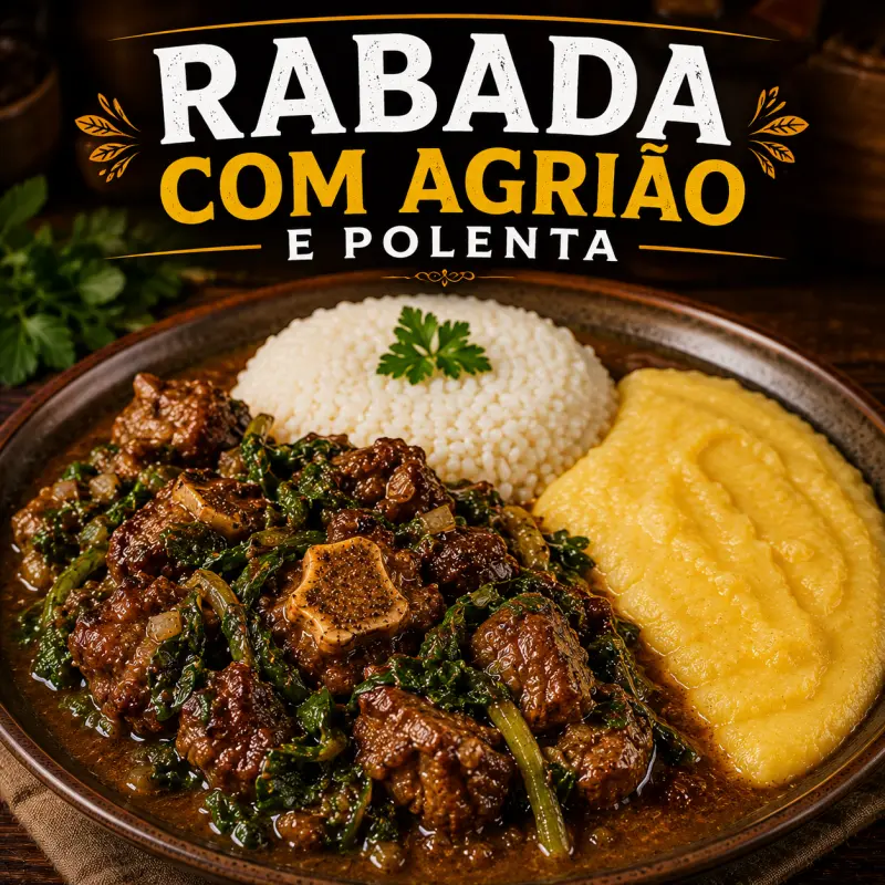 RABADA C/ AGRIÃO E POLENTA