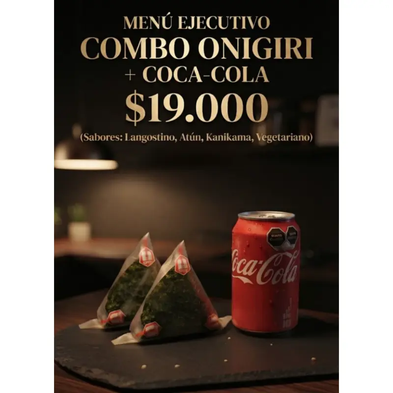 Combo 2 onigiris + coca cola