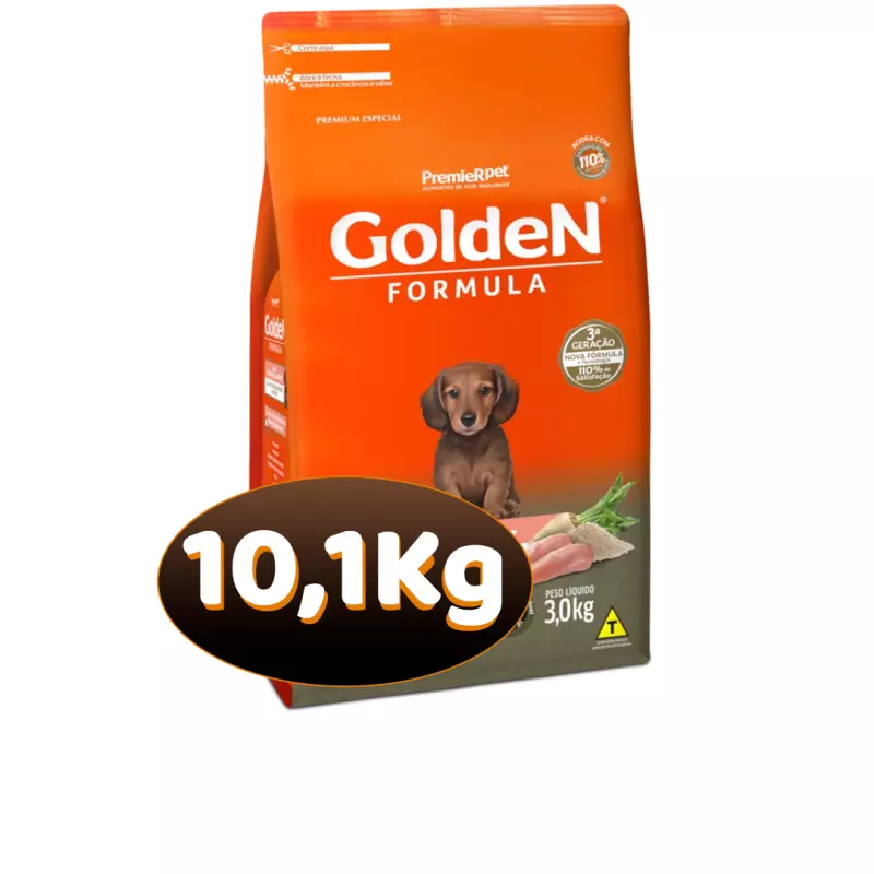10,1 Kg - GoldeN Filhotes Peq Frango