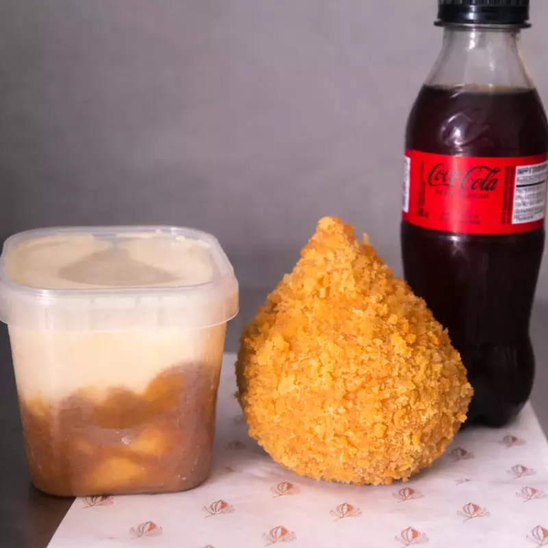 COXINHA + GELATO ZERO AÇÚCAR + REFRI