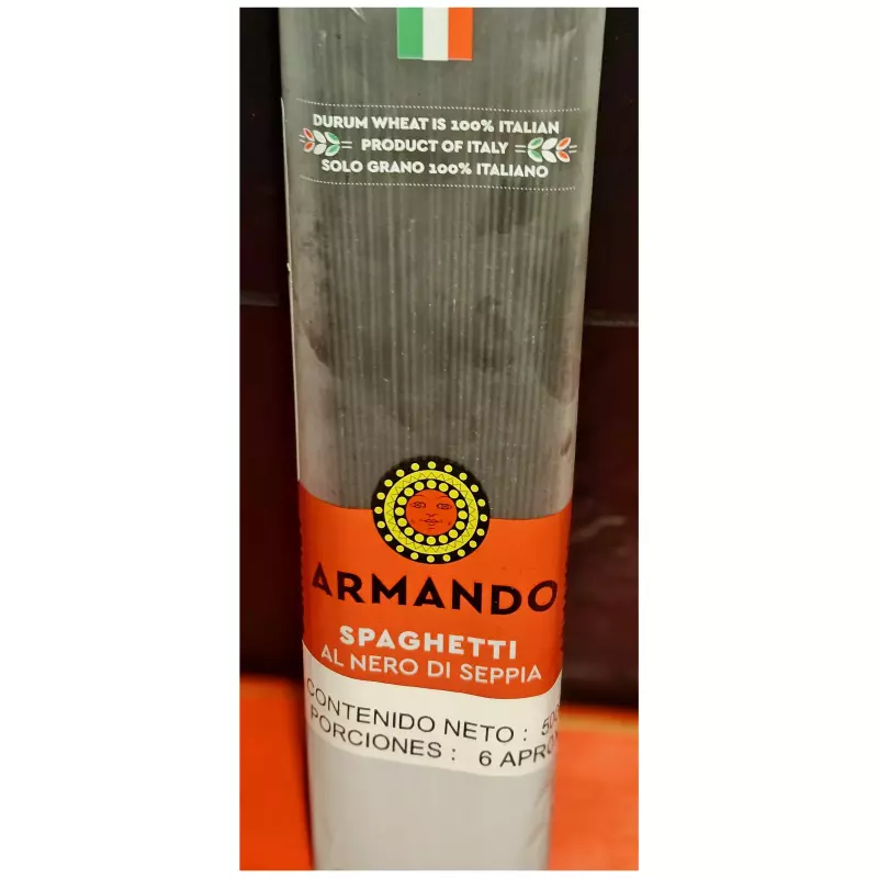 Espaguetis Negro Sepia 500gr Armando