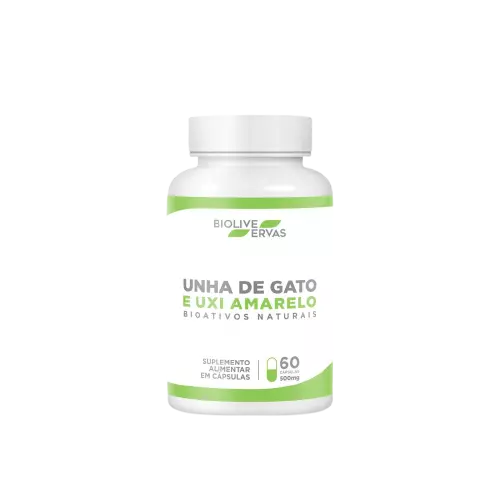 UNHA DE GATO E UXI AMARELO - 60 CÁPS - 500 MG