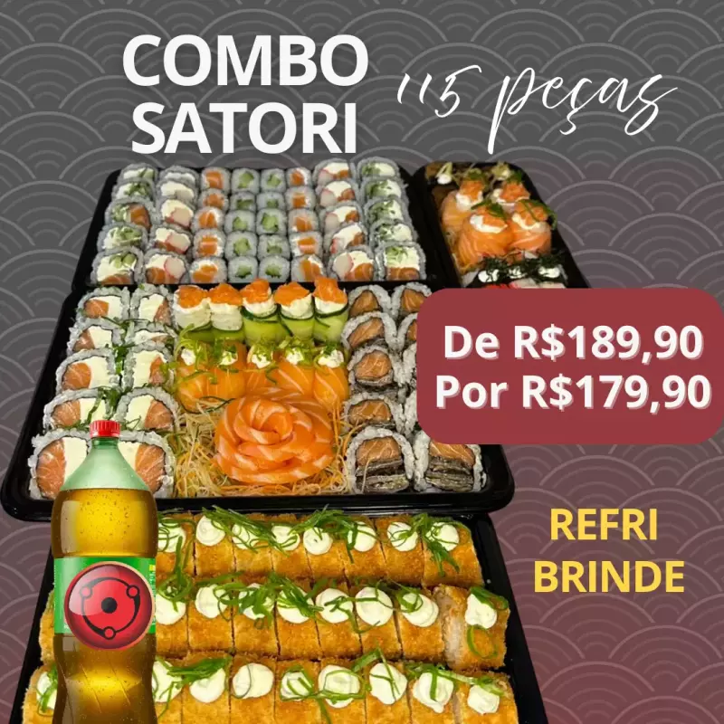 COMBO SATORI 115 PEÇAS +REFRI BRINDE