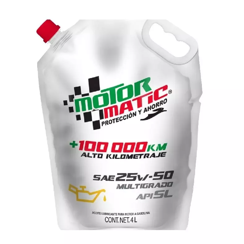 Motor Matic SAE 25w-50 de 4 litros.