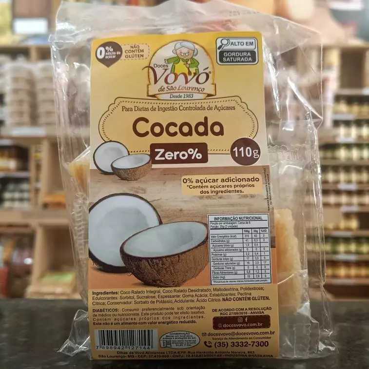 Cocada Zero Açúcar 110g