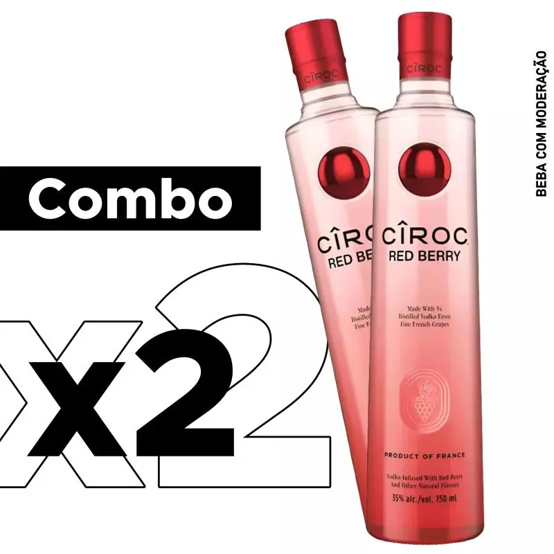 Combo x2 Vodka Cîroc RedBerry 750ml