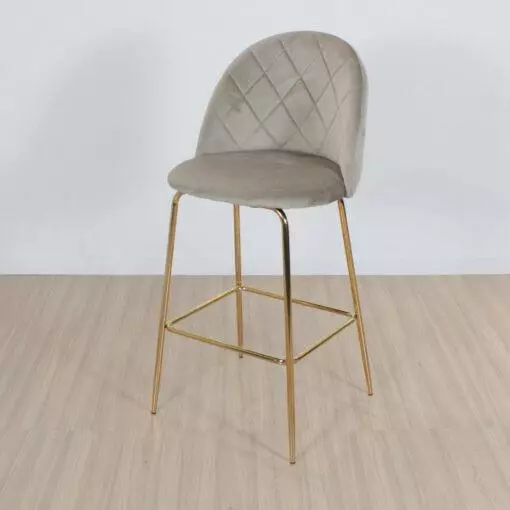 Banqueta Visón Praga pata dorada