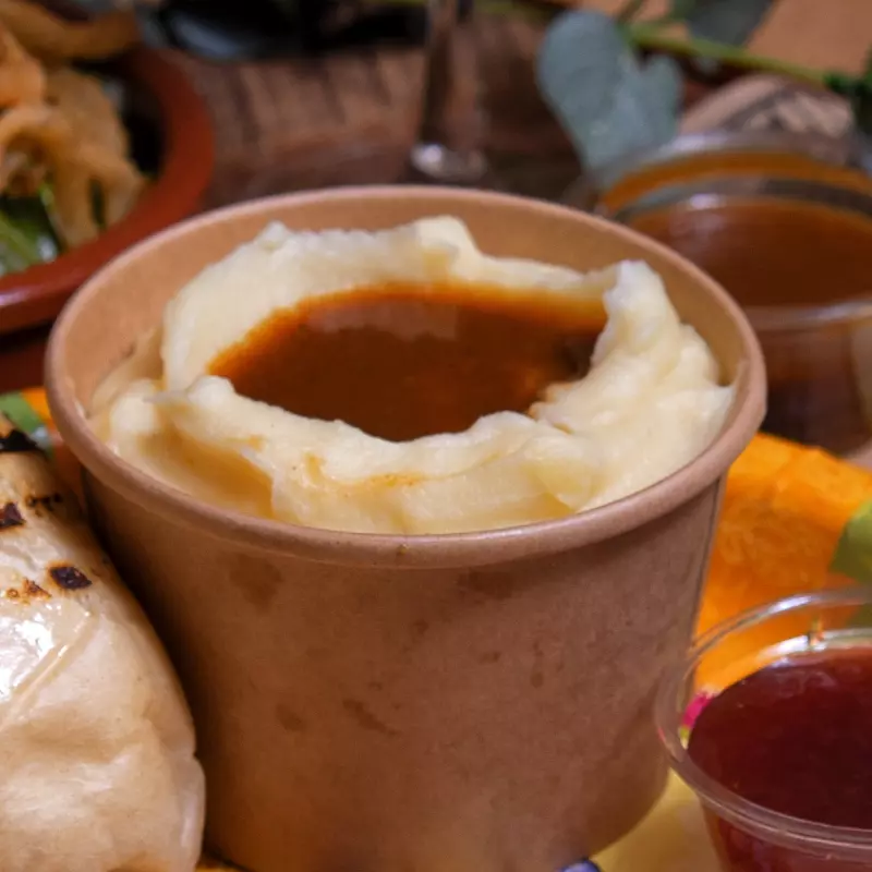 Mashed potato with gravy