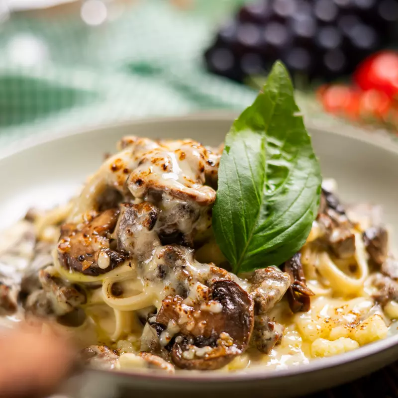 FETTUCCINE AL COGUMELOS