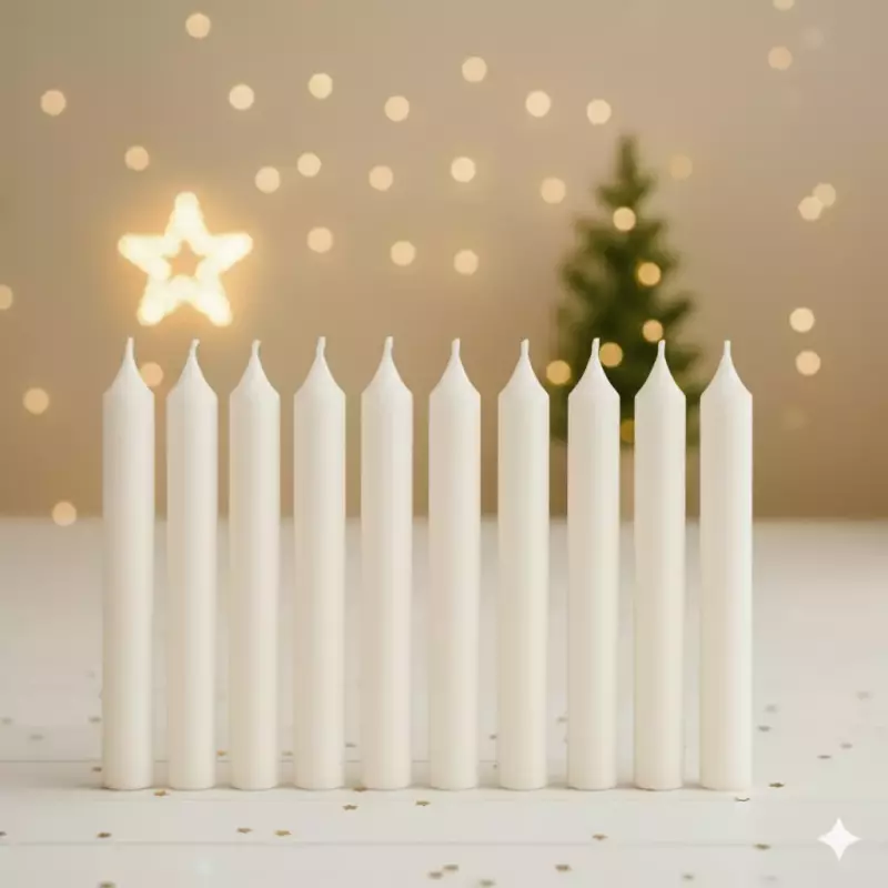 Caja velas x25 blanca 15c sin marcar