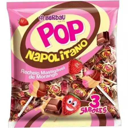 Pirulito Berbau Pop 500g Napolitano