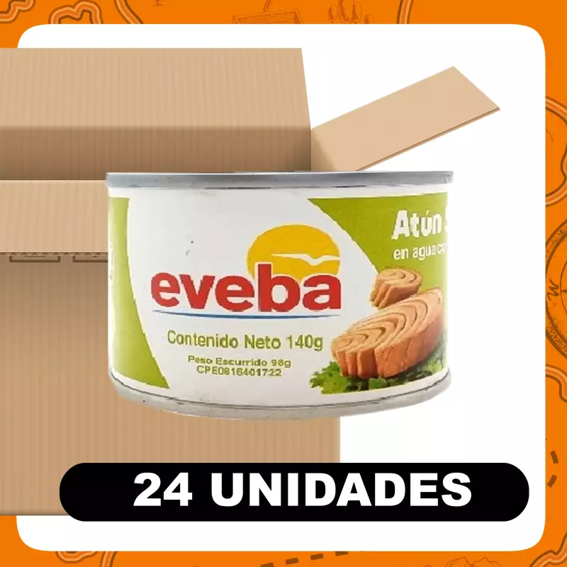 Bulto Eveba Atún Agua Limón 140g