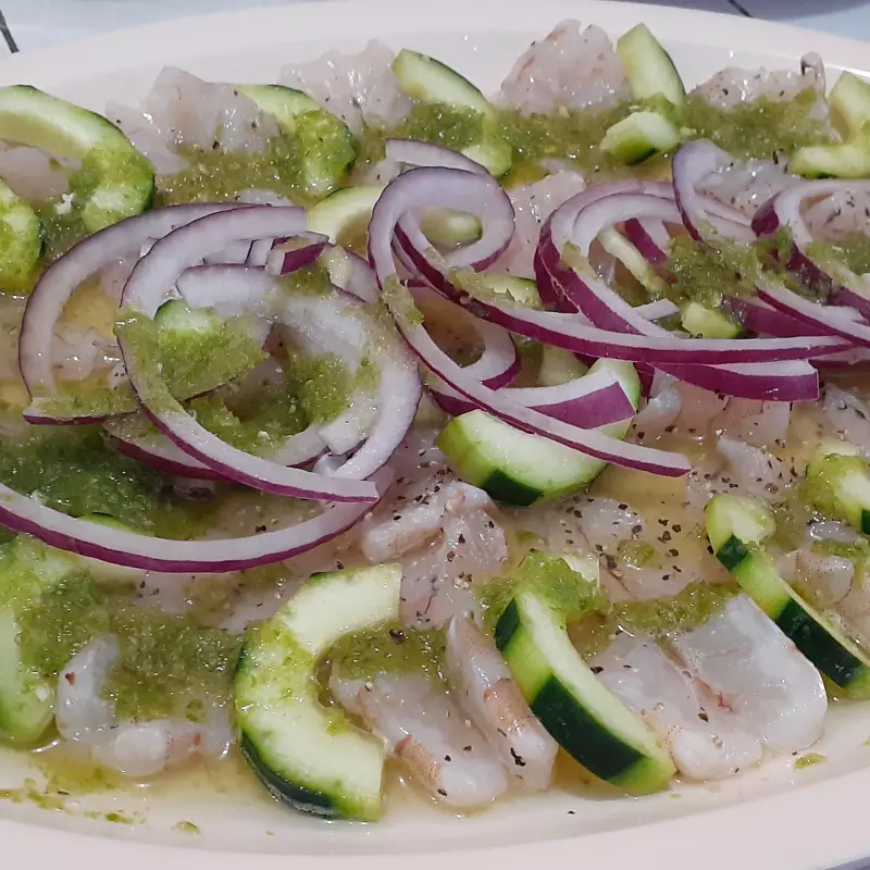 Aguachile Camaron crudo